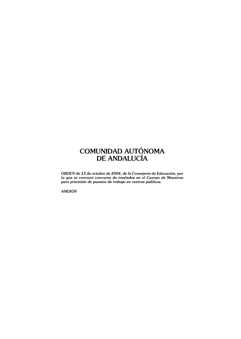 Comunidad Autónoma De Andalucía