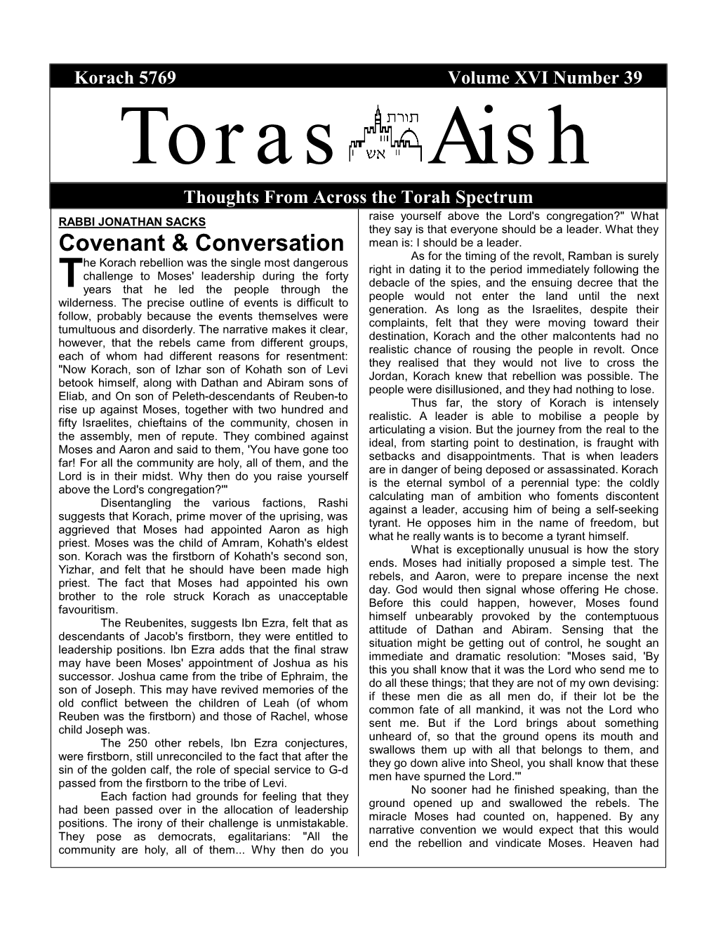 Covenant & Conversation