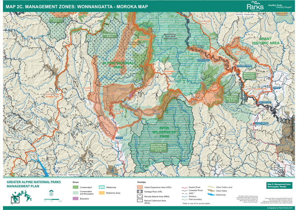 Map 2C. Management Zones: Wonnangatta