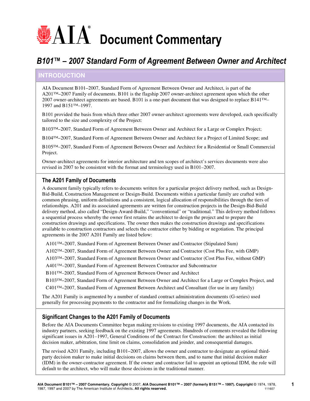 B101-2007 Commentary