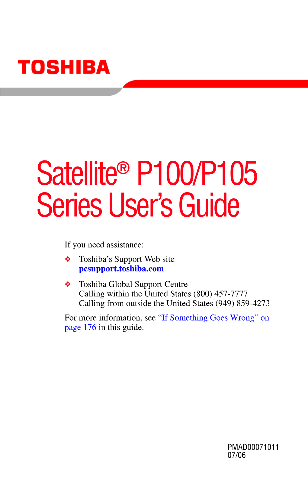 Satellite® P100/P105 Series User's Guide
