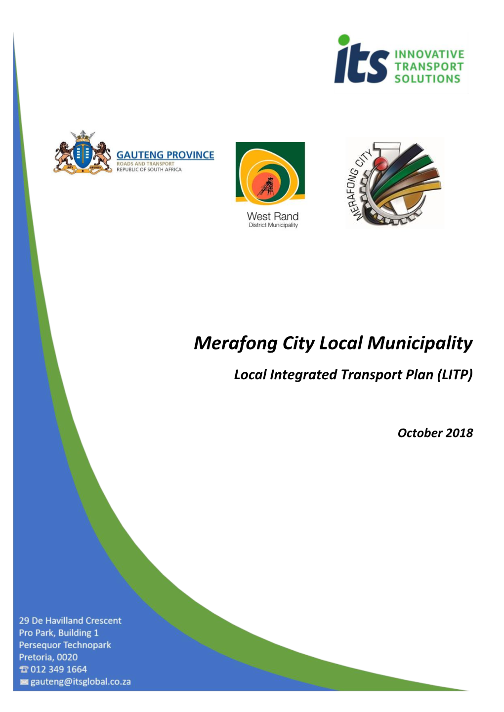 Merafong City Local Municipality Local Integrated Transport Plan (LITP)