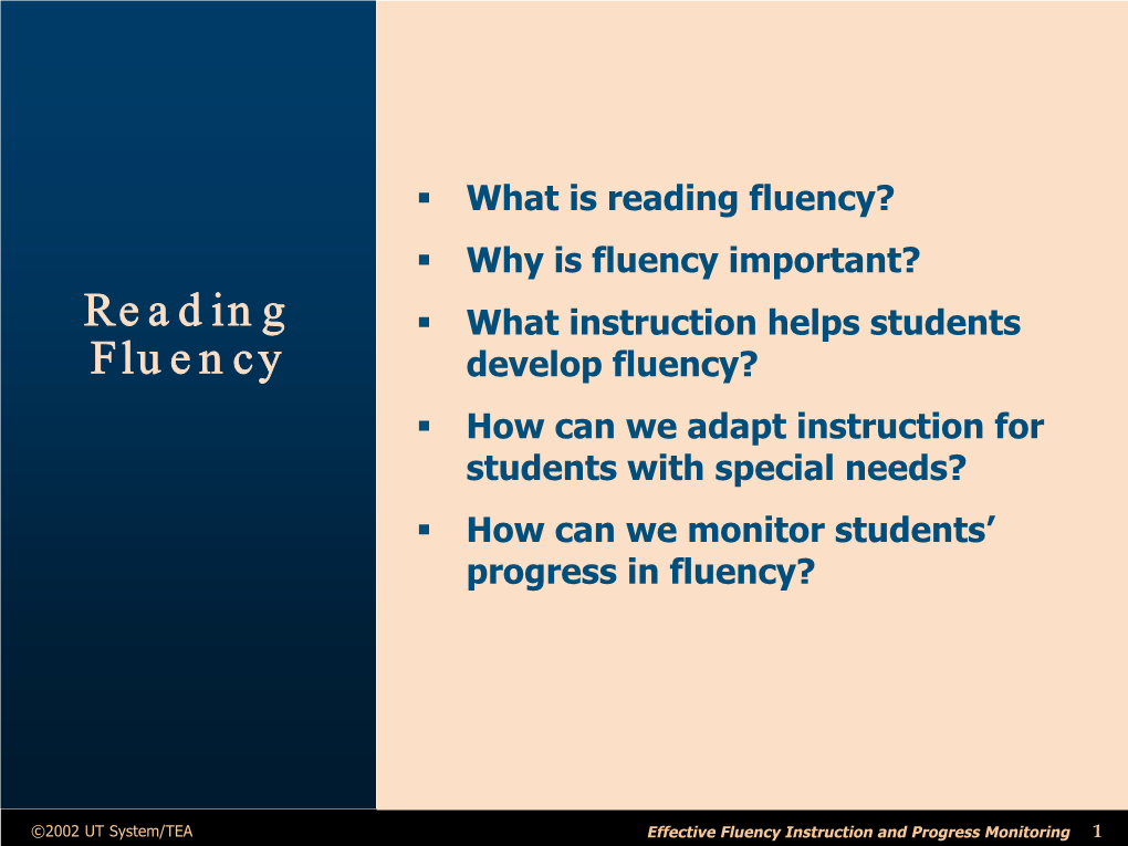 Reading Fluency