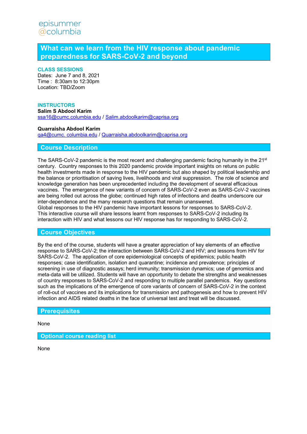 What Can We Learn from the HIV Response About Pandemic Preparedness for SARS-Cov-2 and Beyond