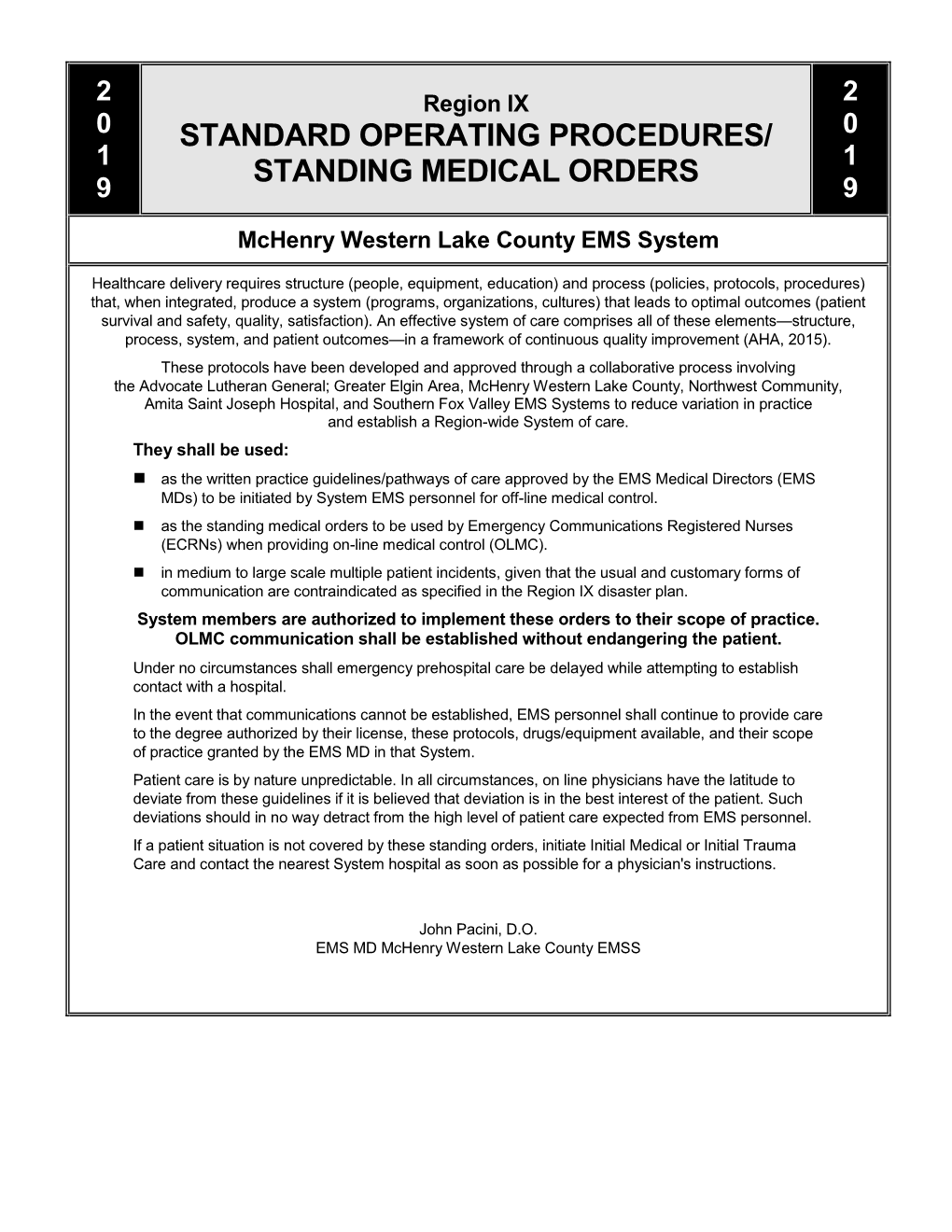 Hyperlinked Region IX SOP for MWLCEMS