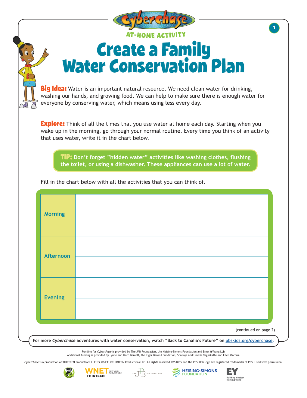 Create a Family Water Conservation Plan