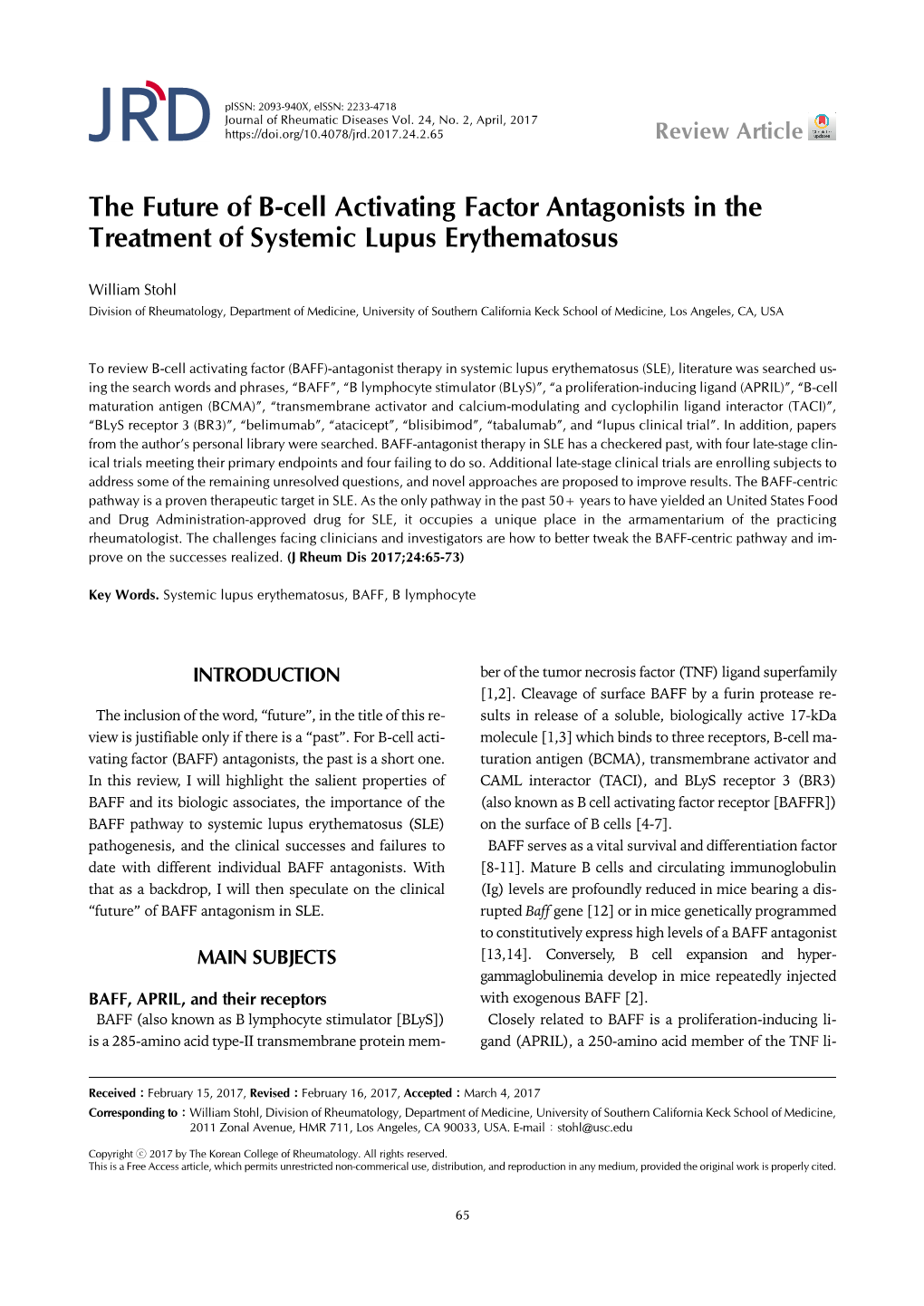 The Future of B-Cell Activating Factor Antagonists in the Treatment of Systemic Lupus Erythematosus