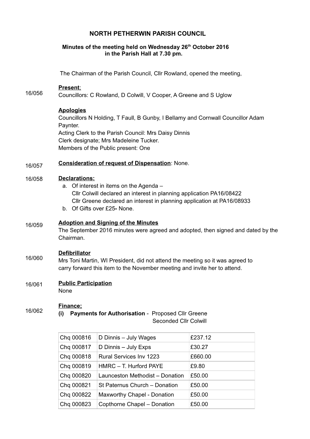 North Petherwin Parish Council