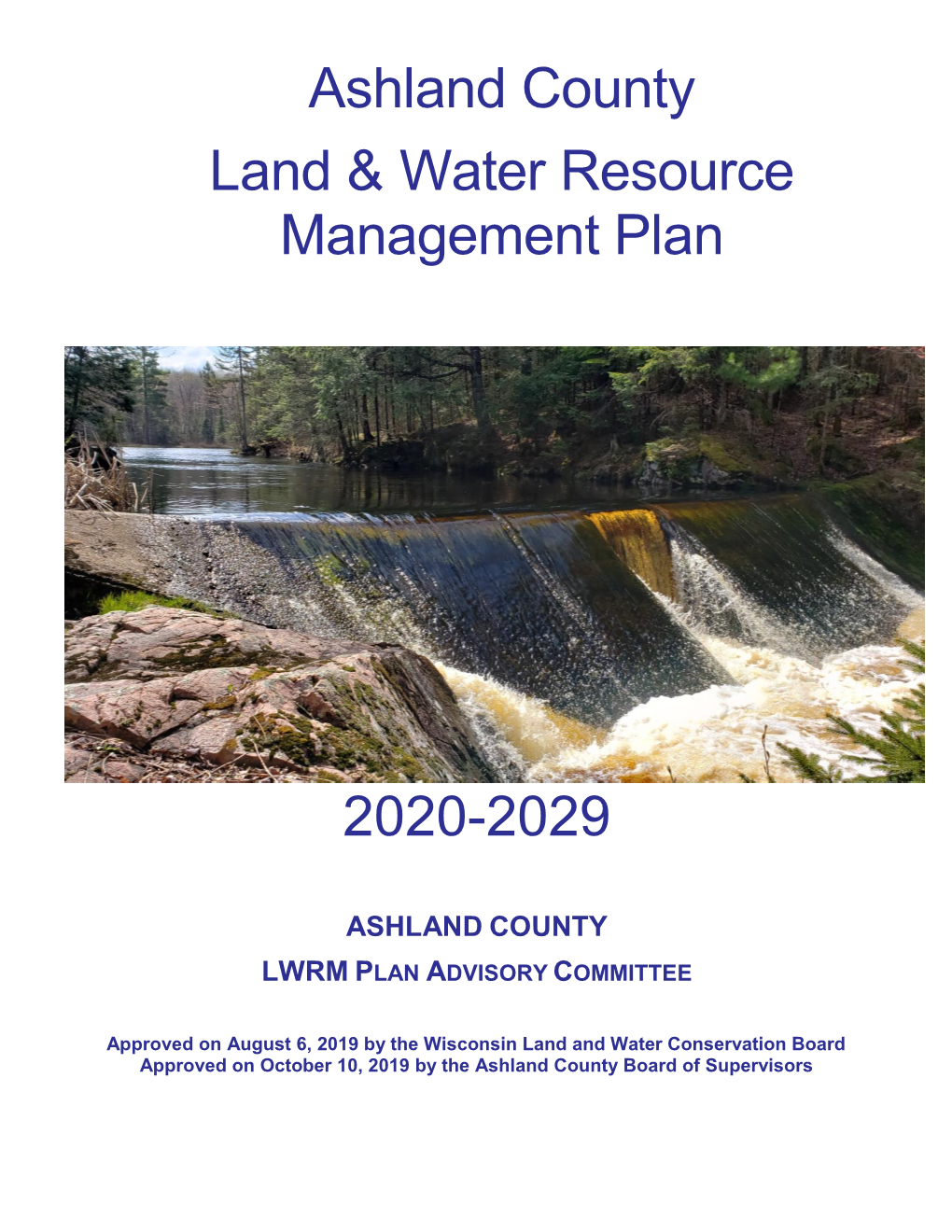 Ashland County Land & Water Resource Management Plan 2020-2029