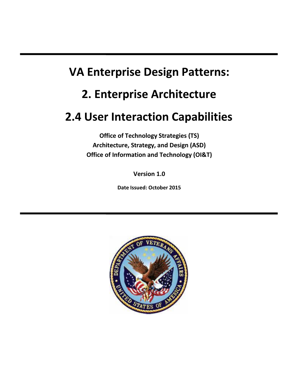 2. Enterprise Architecture 2.4 User Interaction Capabilities