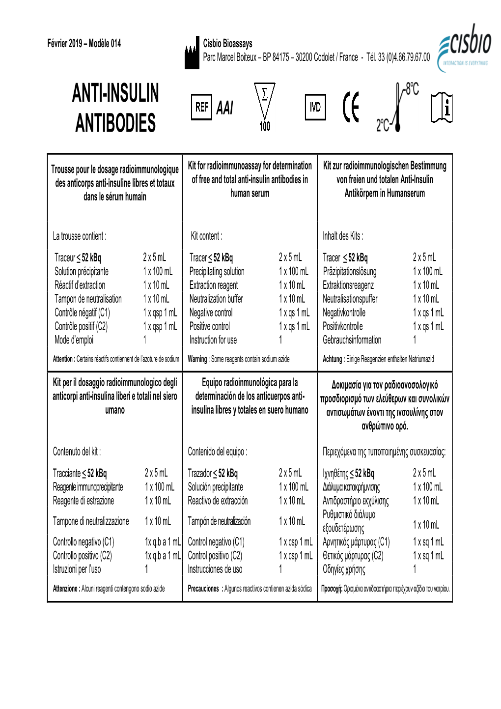 Anti-Insulin Antibodies in Von Freien Und Totalen Anti-Insulin Dans Le Sérum Humain Human Serum Antikörpern in Humanserum