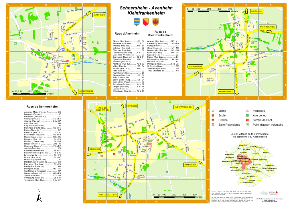 Schnersheim - Avenheim Rue Mètres DURNINGEN
