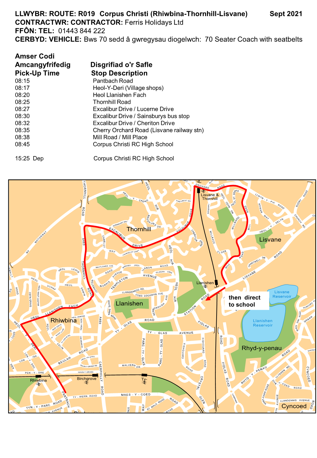 R019 Corpus Christi (Rhiwbina,Thornhill, Lisvane)