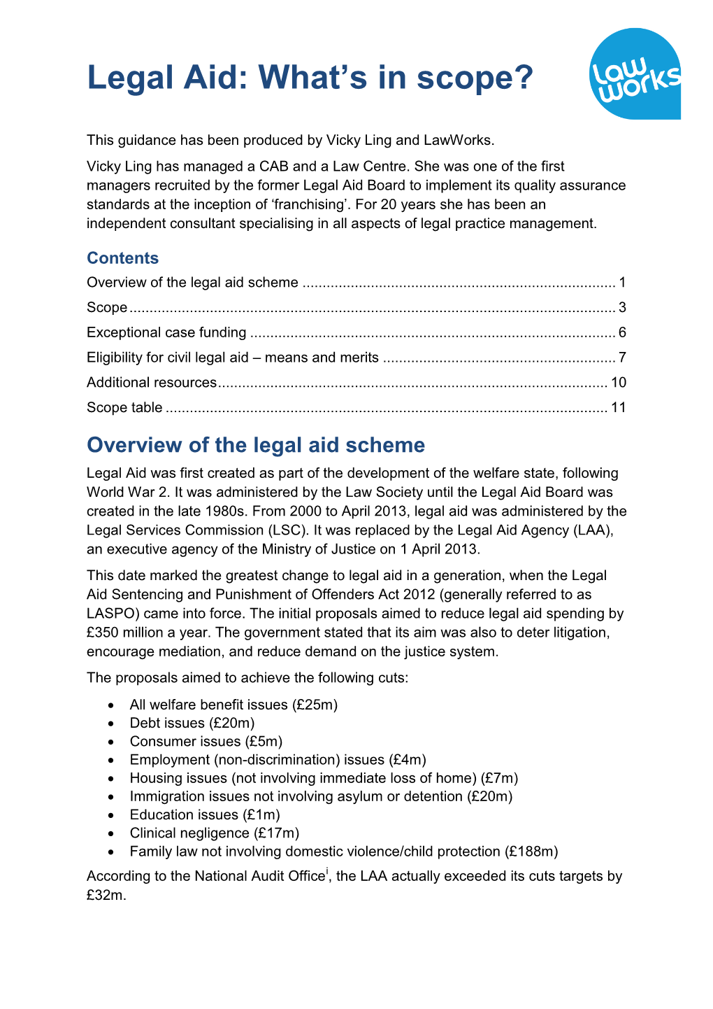 Legal Aid: What's in Scope?