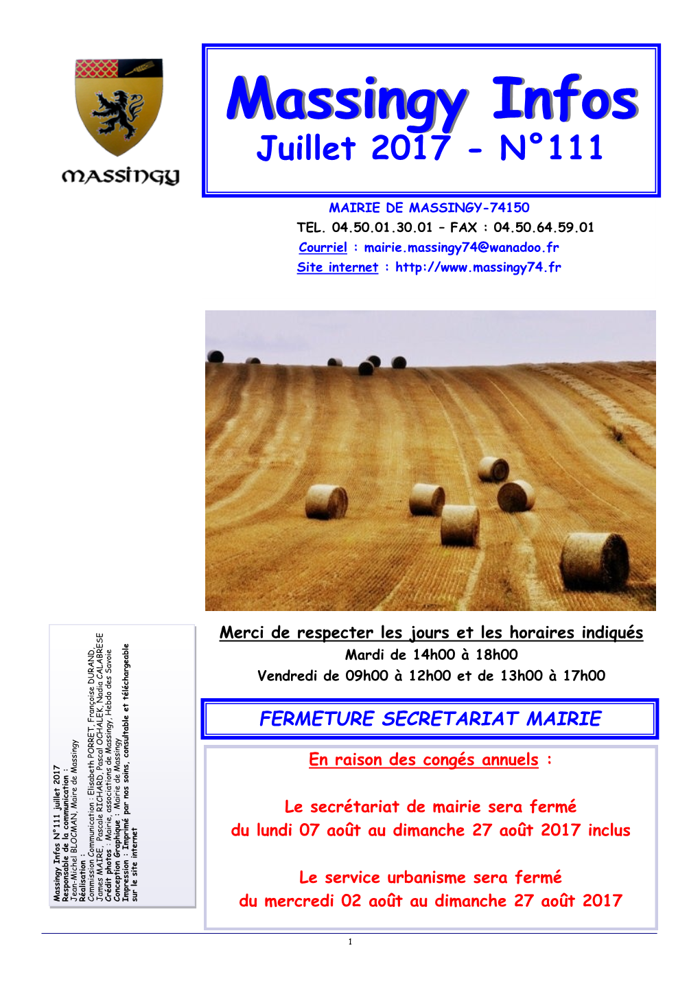 Massingy Infosinfos Juillet 2017 - N°111