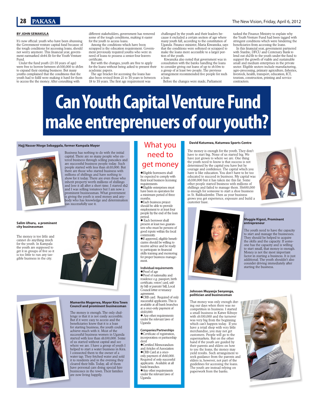 Can Youth Capital Venture Fund Make Entreprenuers of Our Youth?