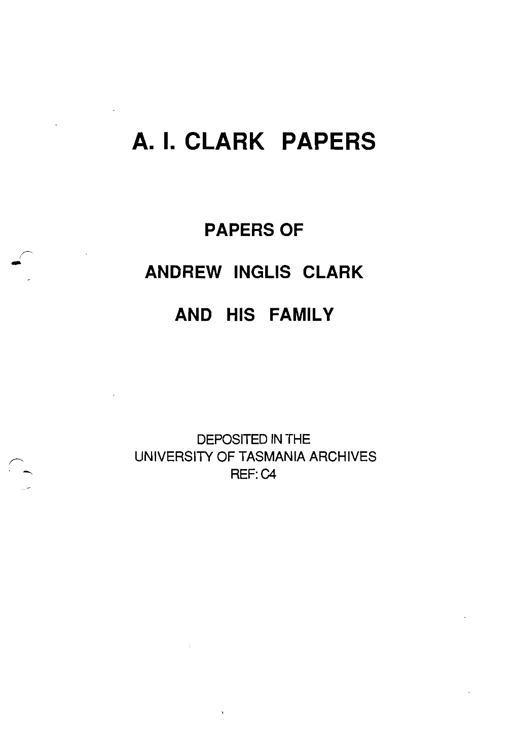 A. I. Clark Papers