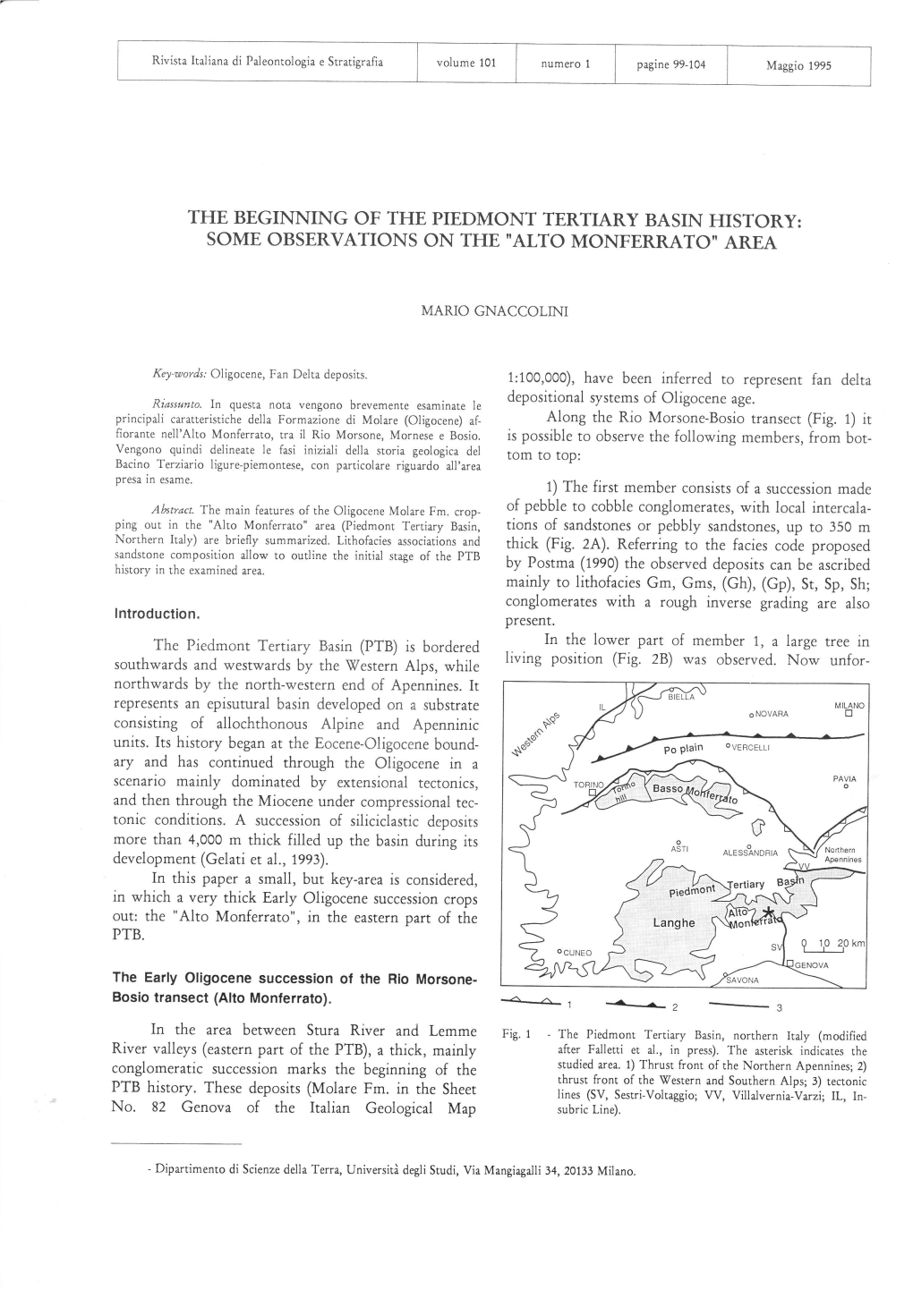 The Beginning of the Piedmont Tertiary Basin History: Some Observations on the 