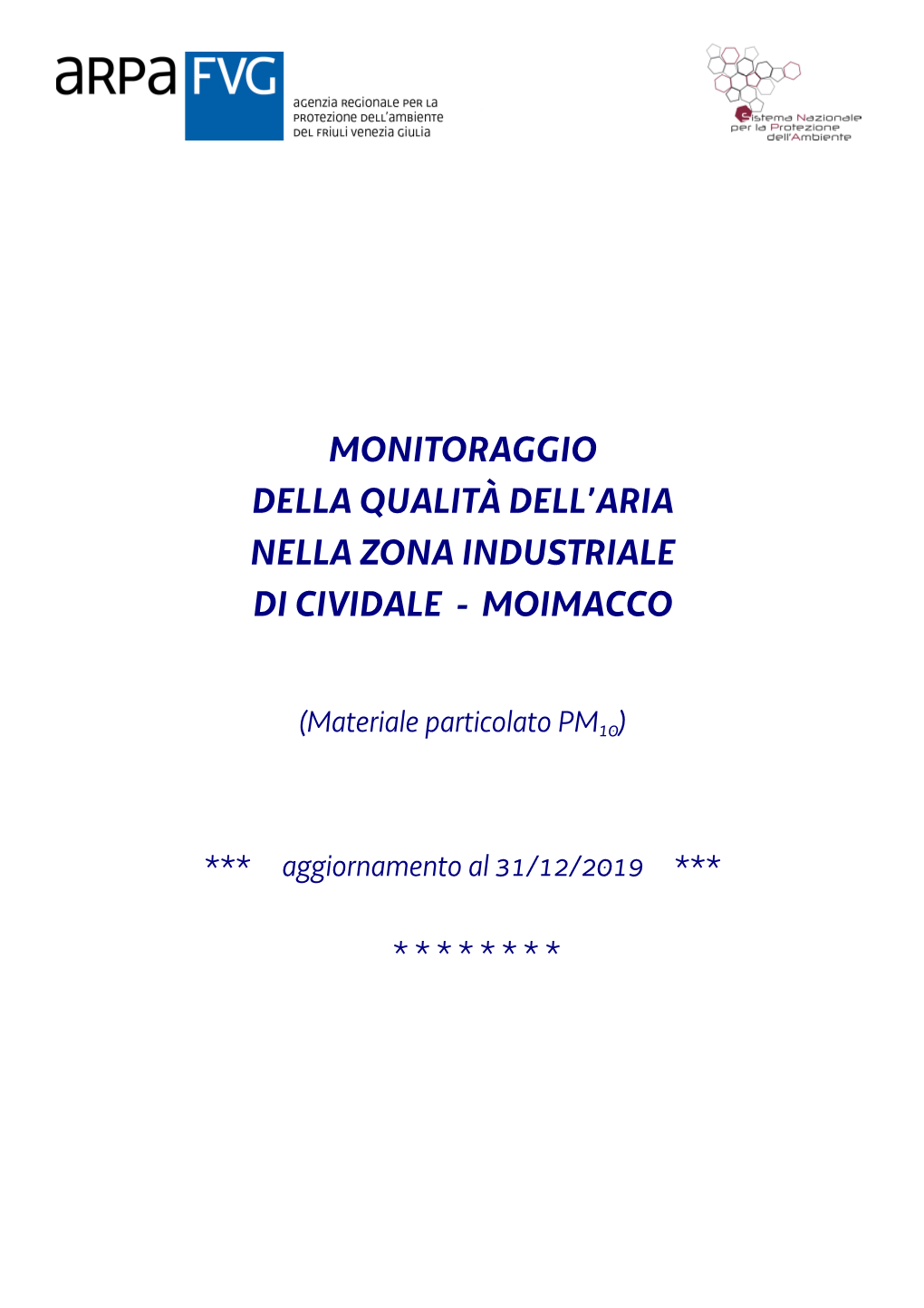 Monitoraggio Della Qualità Dell'aria Nella Zona