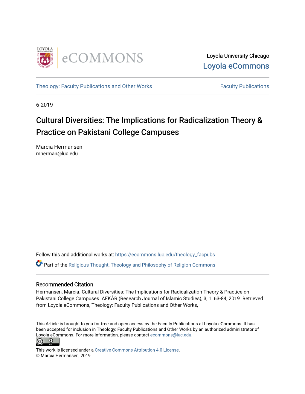 The Implications for Radicalization Theory & Practice on Pakistani