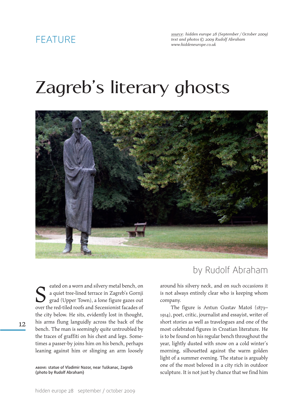 Zagreb's Literary Ghosts