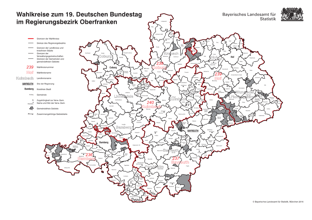 Wahlkreise Zum 19. Deutschen Bundestag Im Regierungsbezirk Oberfranken Ludwigsstadt Tettau