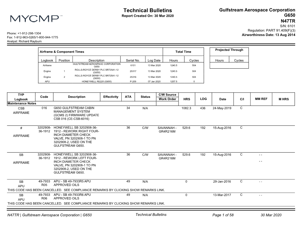 Technical Bulletins