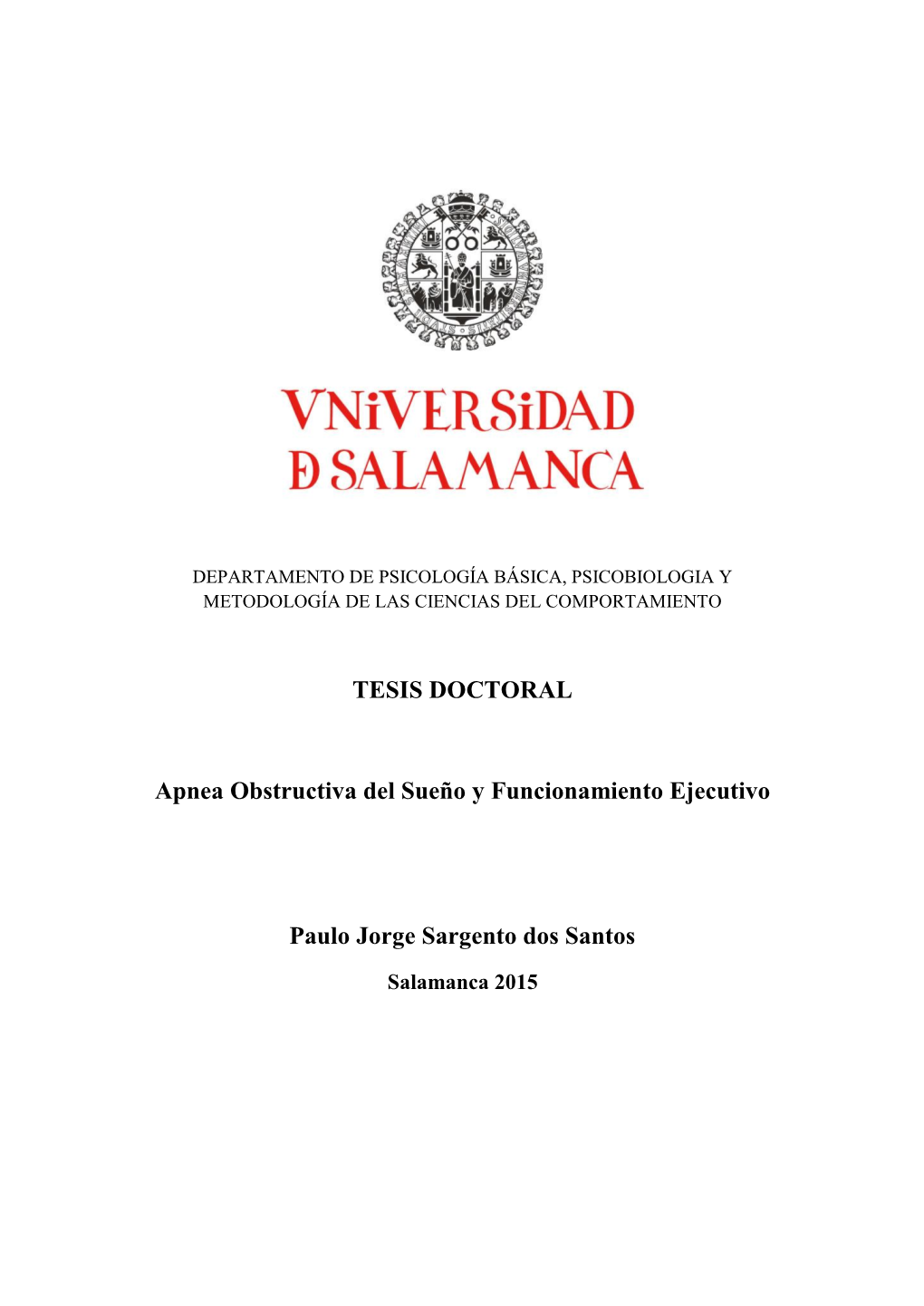 TESIS DOCTORAL Apnea Obstructiva Del Sueño Y Funcionamiento