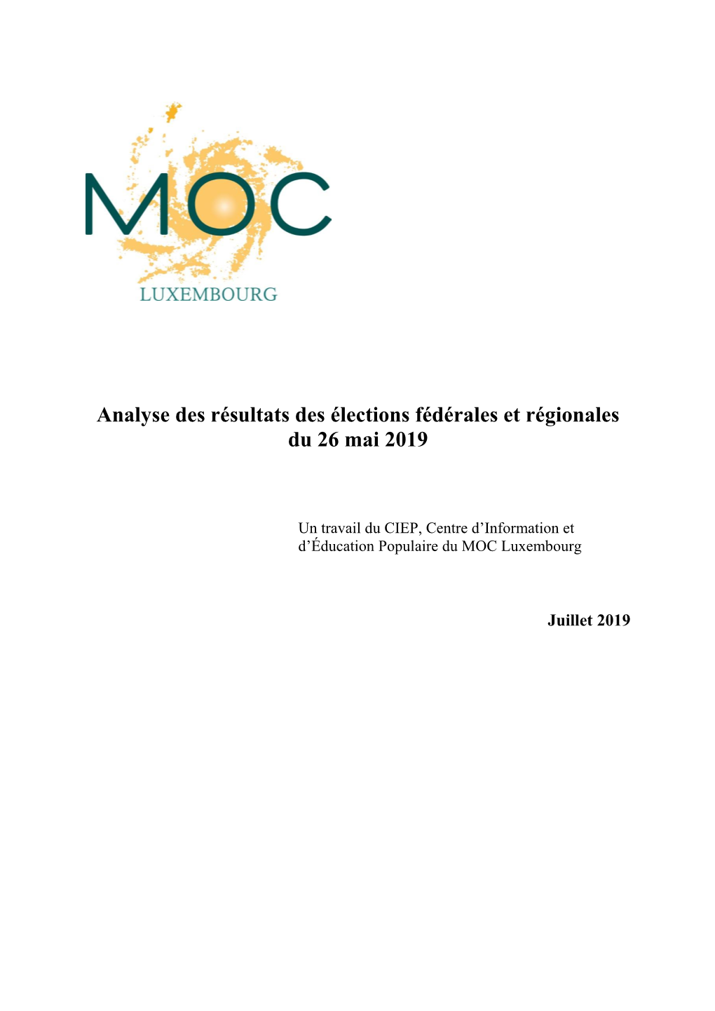 Analyse Des Résultats Des Élections 2019