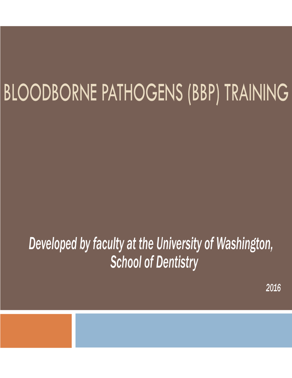 Bloodborne Pathogens (Bbp) Training