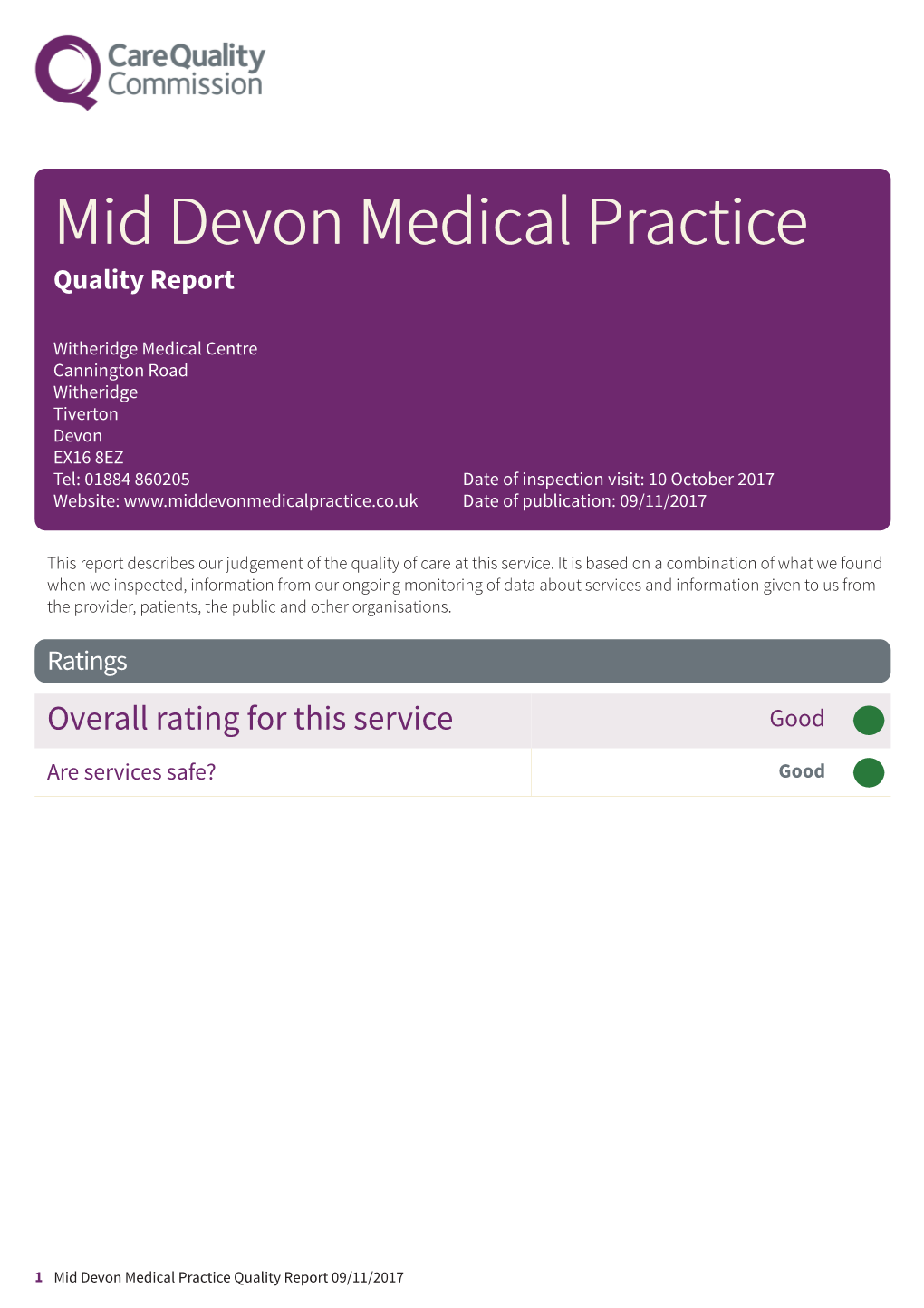 Mid Devon Medical Practice Newapproachfocused Report