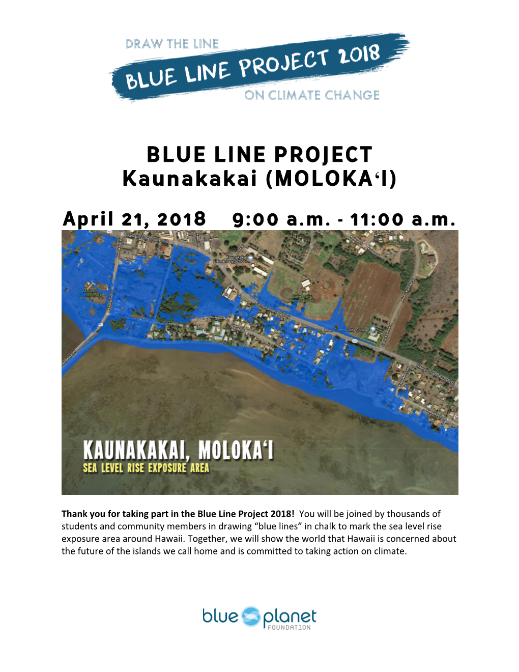 BLUE LINE PROJECT Kaunakakai (MOLOKAʻI)