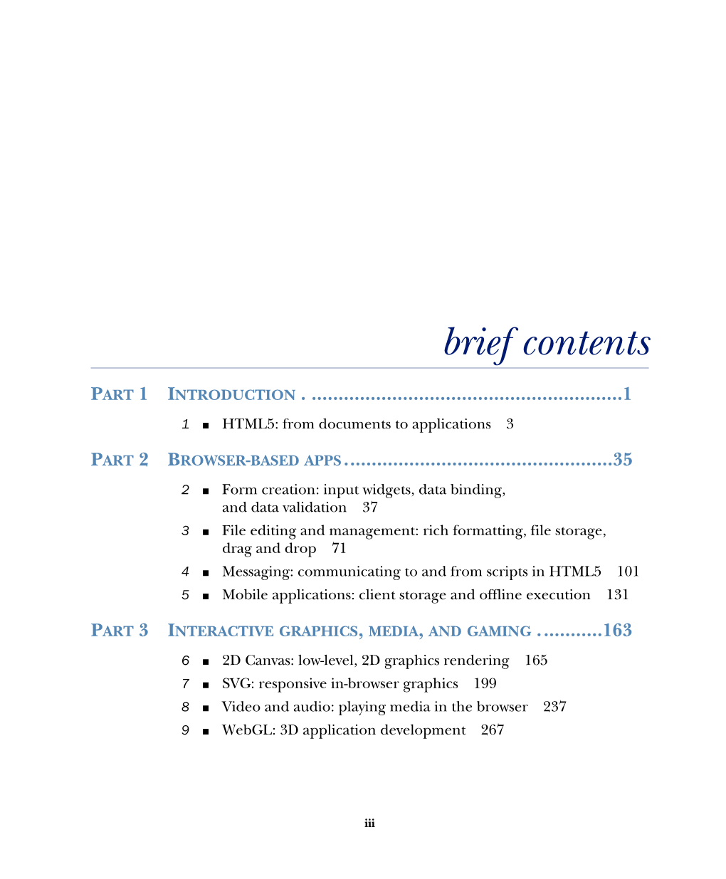 Brief Contents