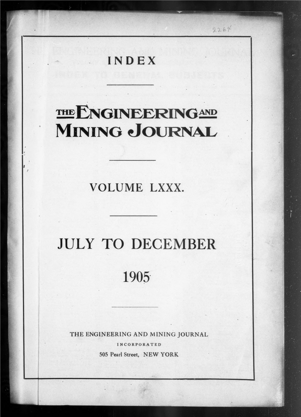 The Engineering and Mining Journal 1905-07-06: Vol 80 Iss 1