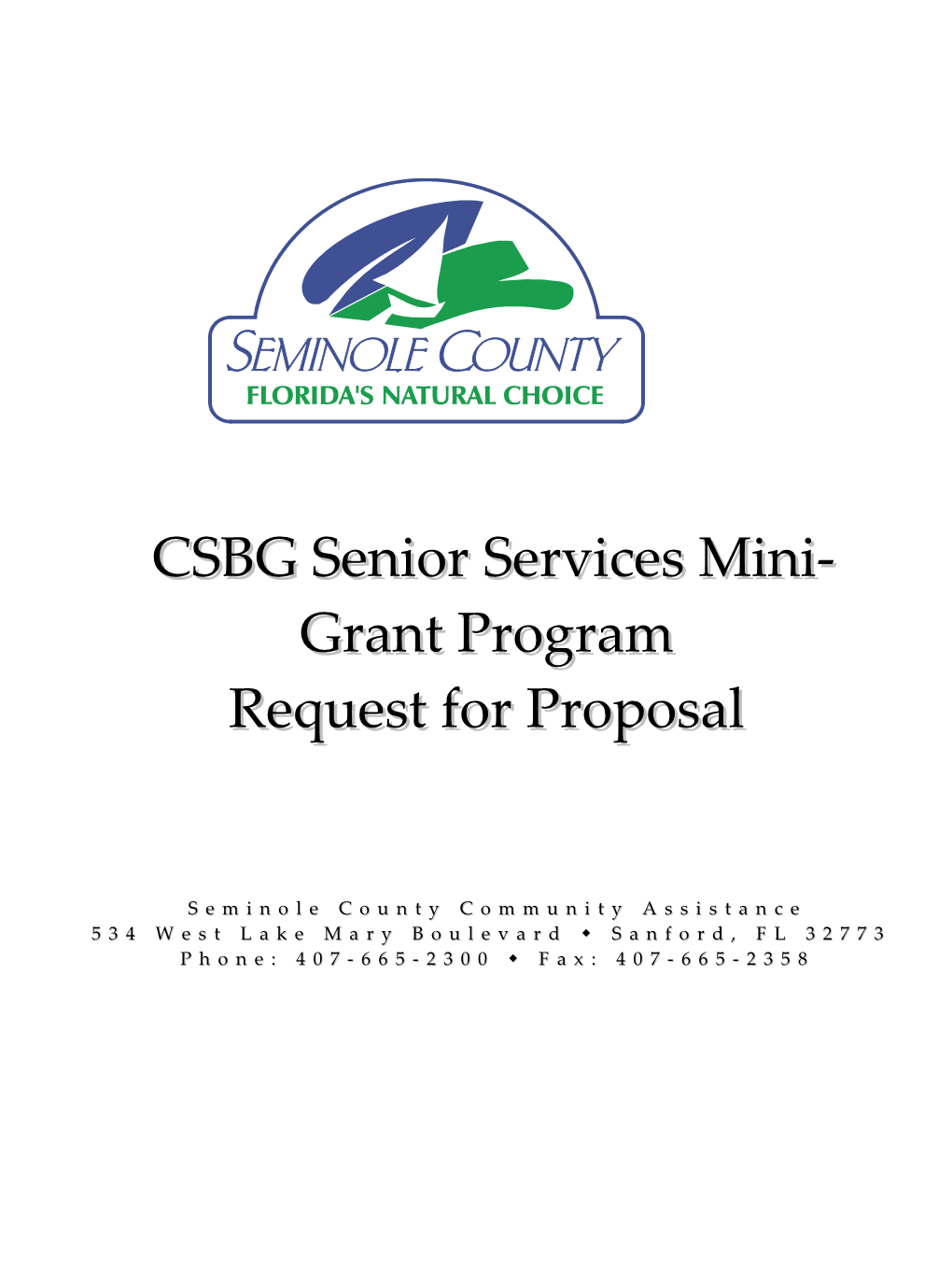 CSBG Senior Services Mini-Grant Program