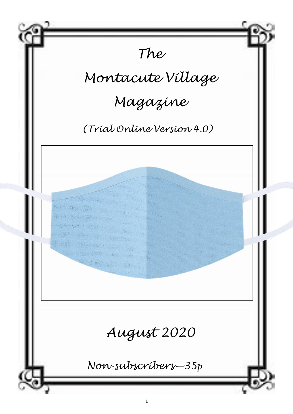 The Montacute Village Magazine August 2020