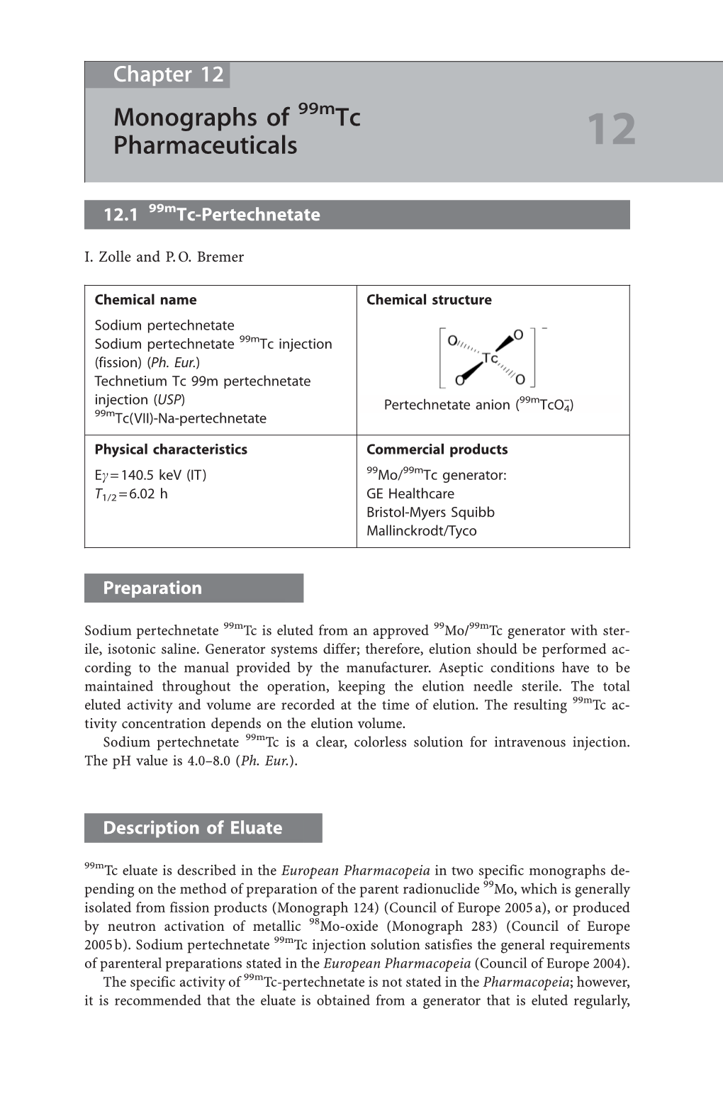 Chapter 12 Monographs of 99Mtc Pharmaceuticals 12