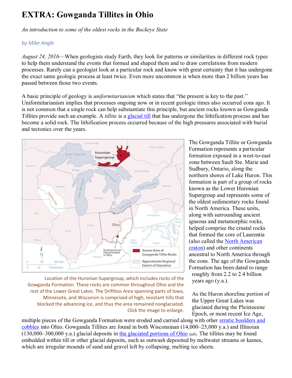 EXTRA: Gowganda Tillites in Ohio