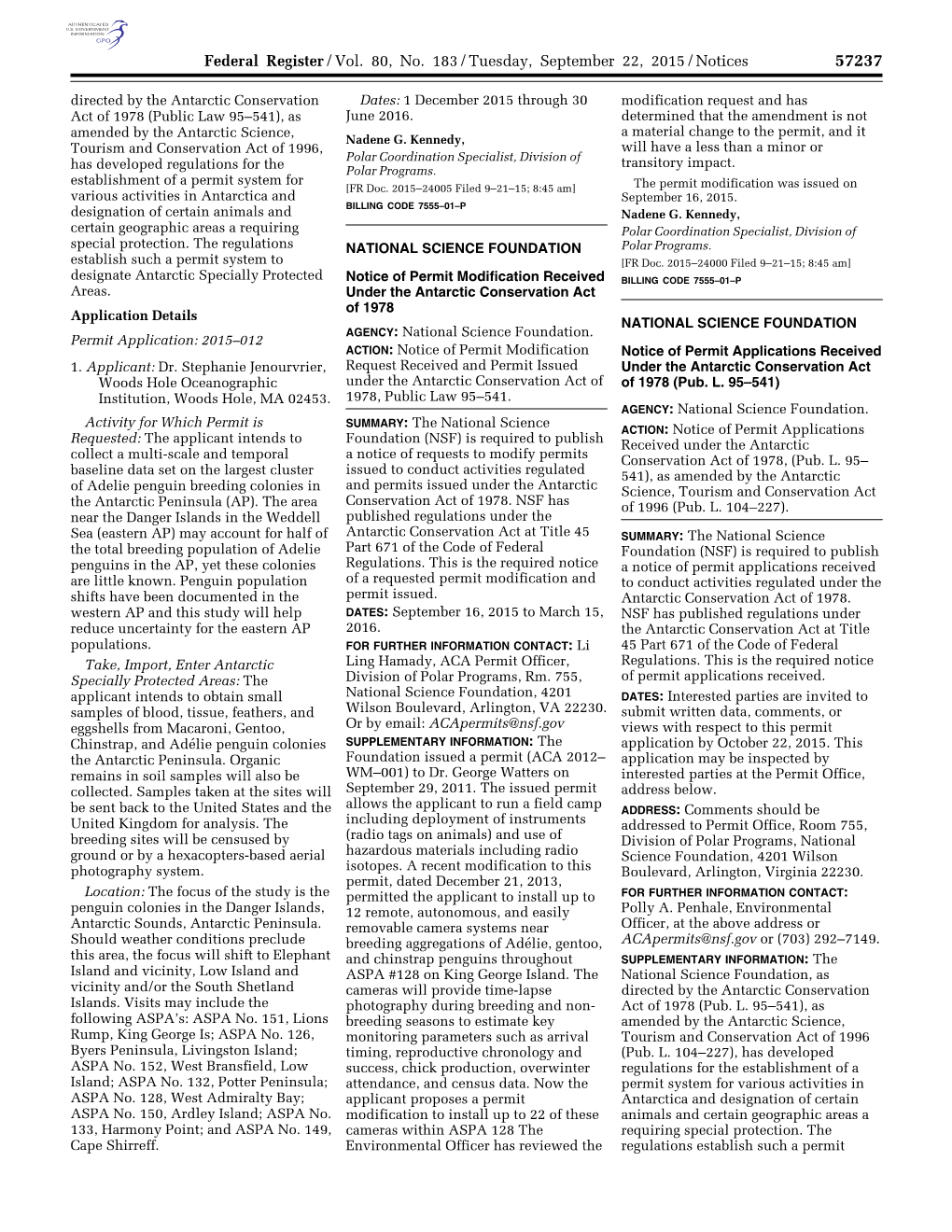 Federal Register/Vol. 80, No. 183/Tuesday, September 22, 2015