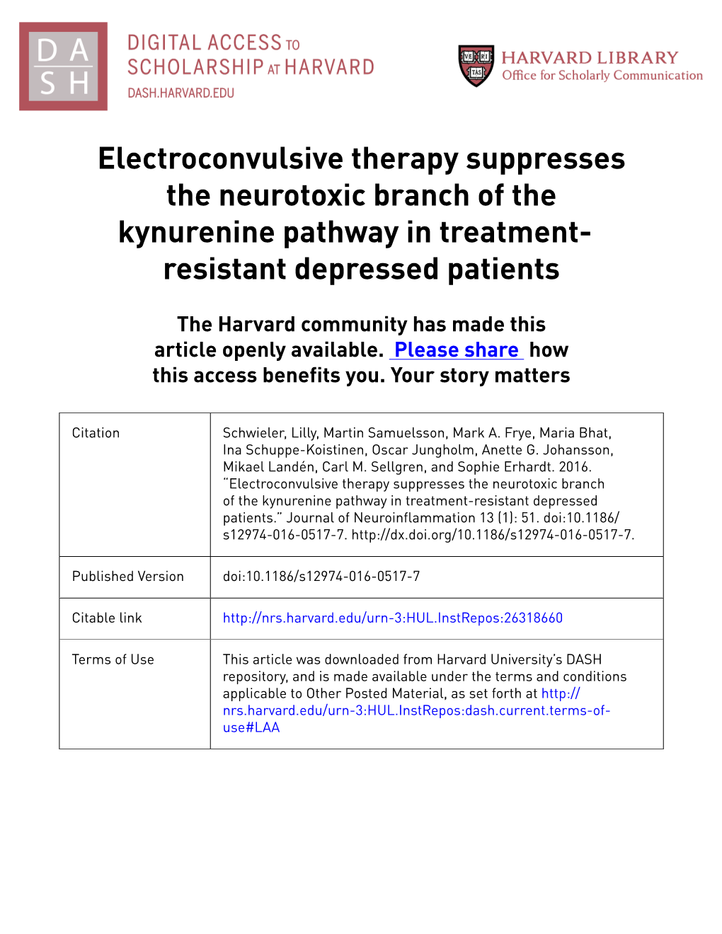 Resistant Depressed Patients