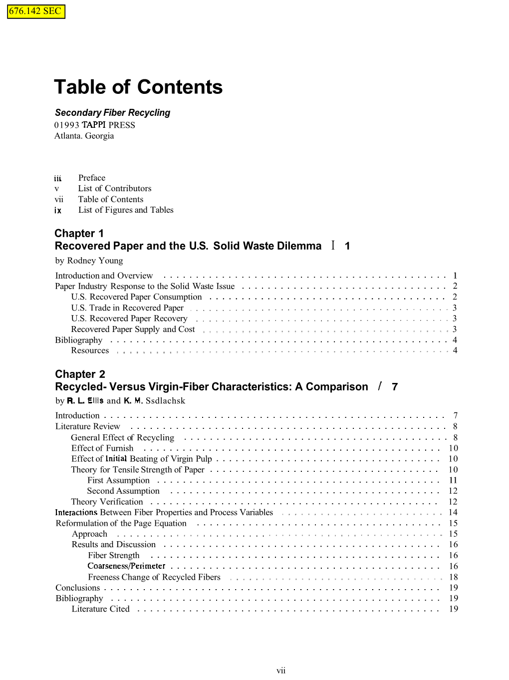 Table of Contents