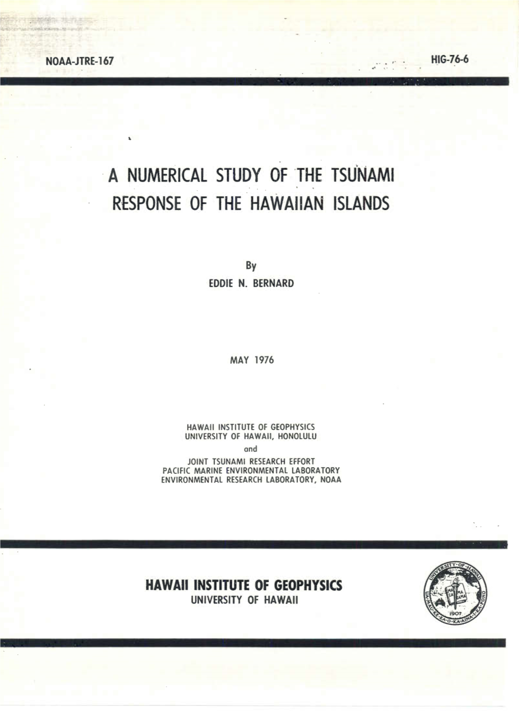 Numerical Model 39 4.2 Results of the Hawaiian Islands Response to Generalized Input Approaching from Alaska 41