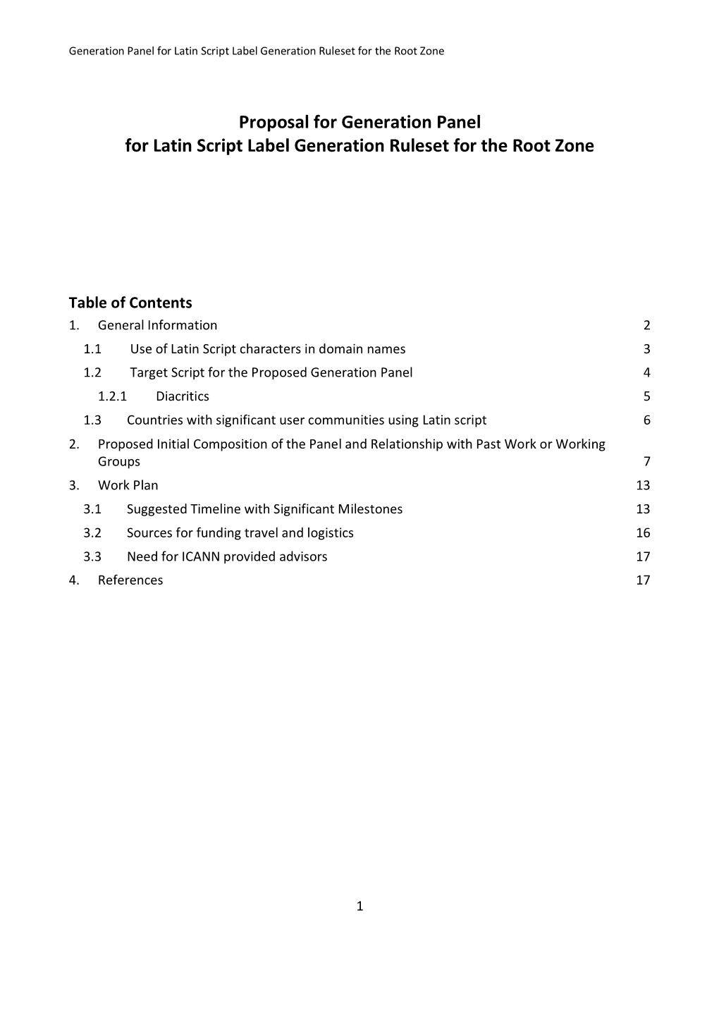 Proposal for Generation Panel for Latin Script Label Generation Ruleset for the Root Zone