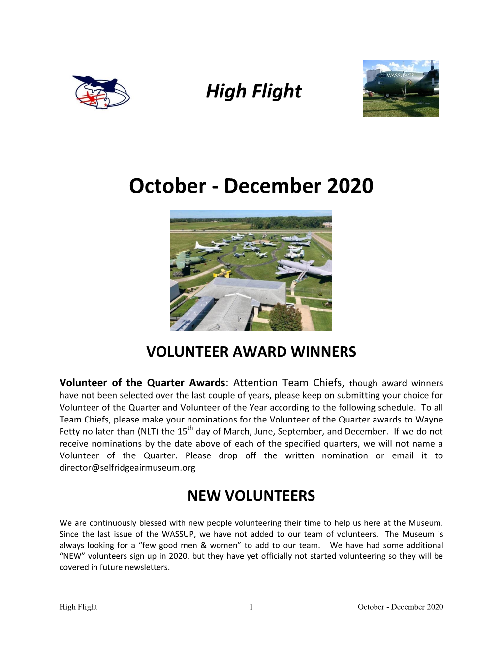 High Flight October-December 2020