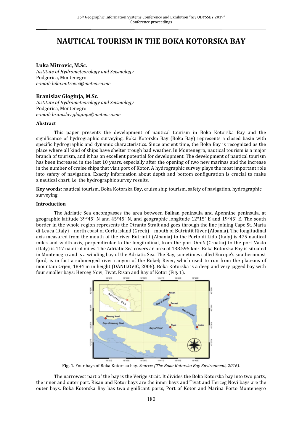 Nautical Tourism in the Boka Kotorska Bay