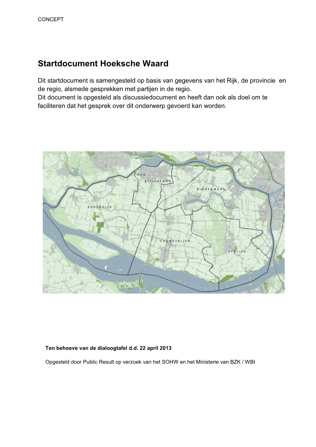 Startdocument Hoeksche Waard