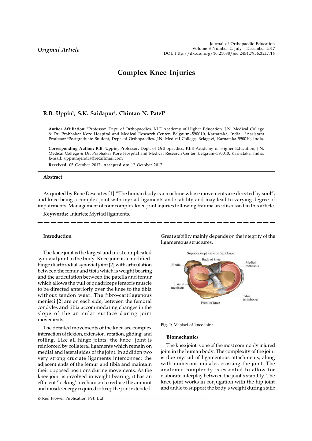 Complex Knee Injuries