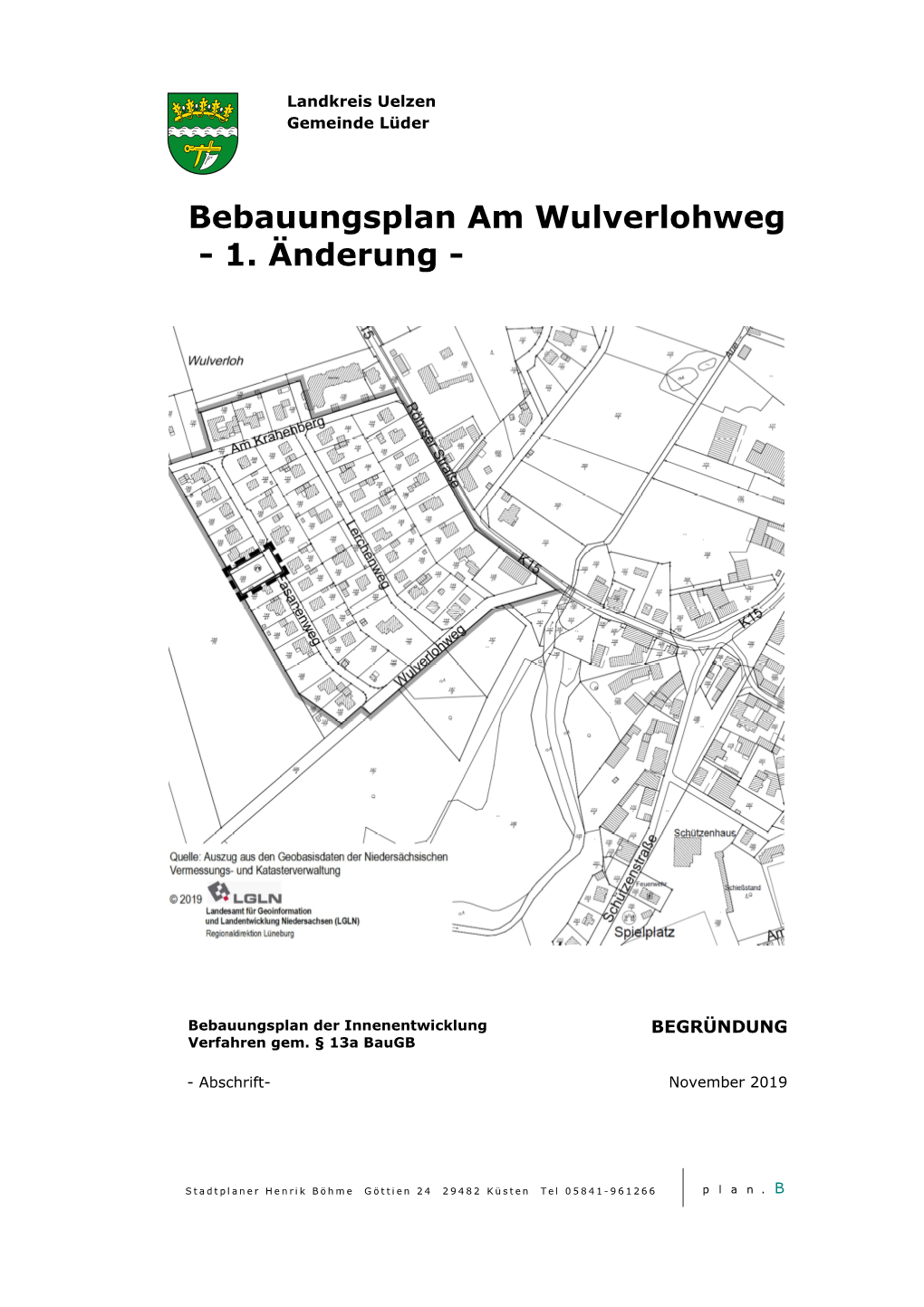 Bebauungsplan Am Wulverlohweg - 1