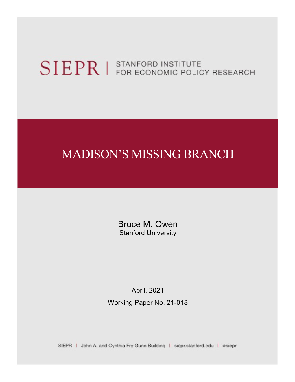Madison's Missing Branch