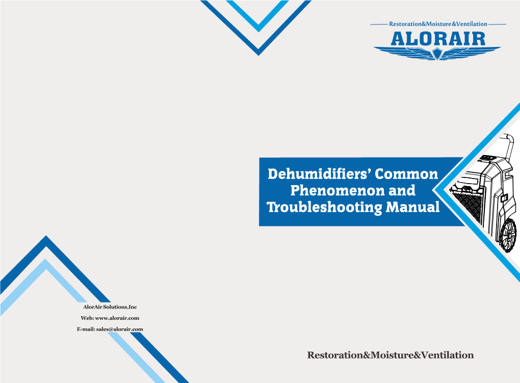 Dehumidifiers' Common Phenomenon and Troubleshooting Manual